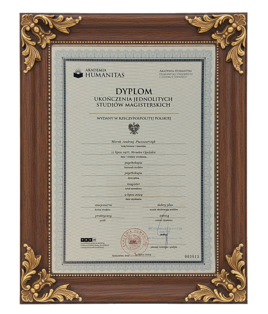 strzelce opolskie psychologia magister framed